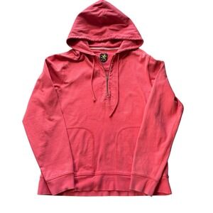 J. Crew Vintage Rugby‎ 100% Cotton 1/4 Zip Hoodie Large Preppy Coastal